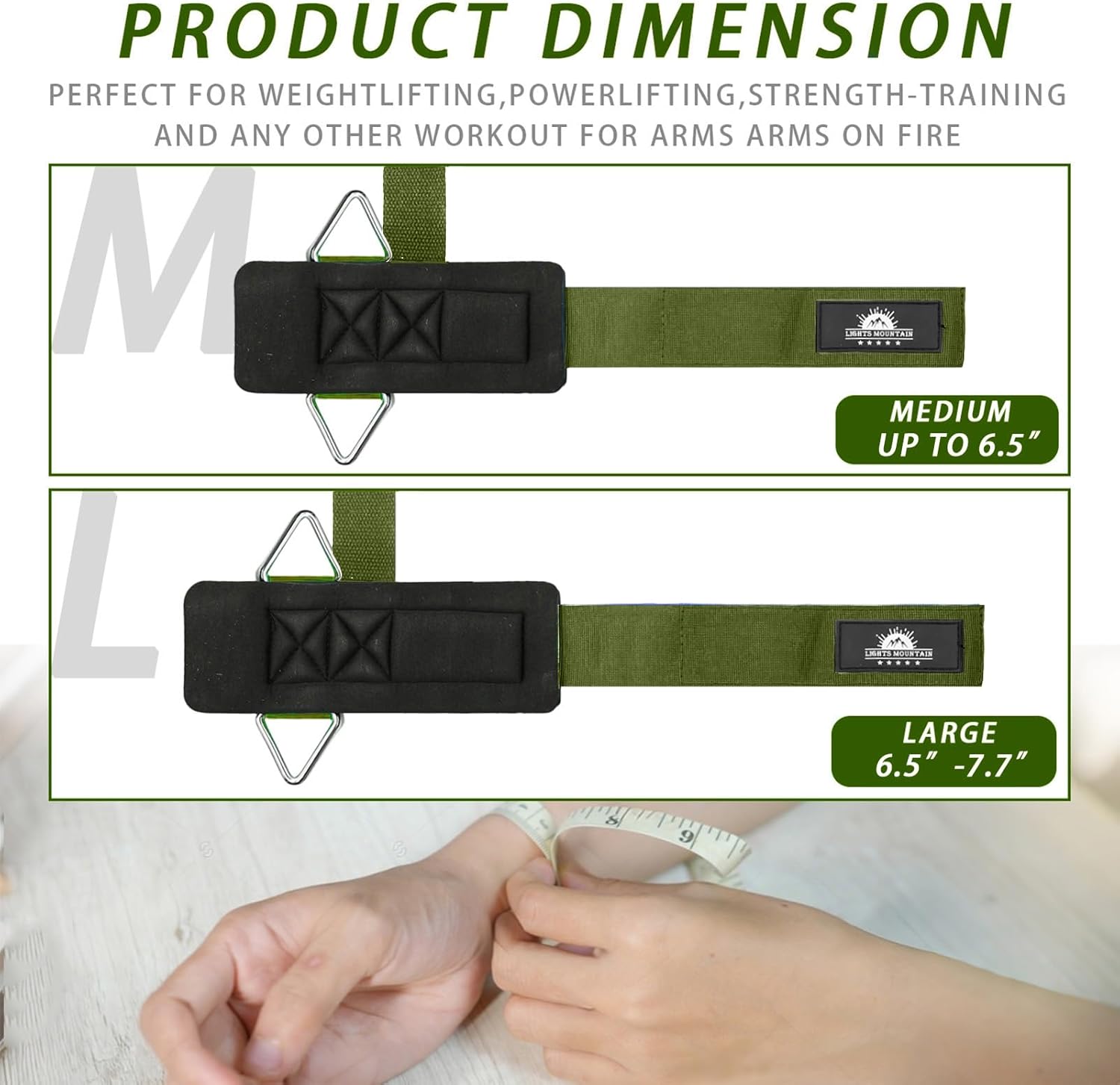 Skiennix Wrist Cuffs - Heavy-Duty Weightlifting Straps for Cable Machines & Strength Training Support