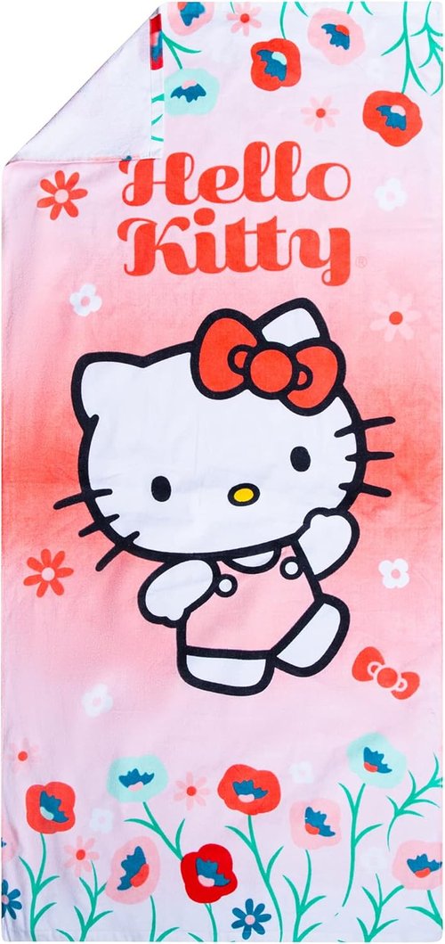 Franco | Hello Kitty Super Soft Cotton Beach Towel - 58" x 28" for Kids