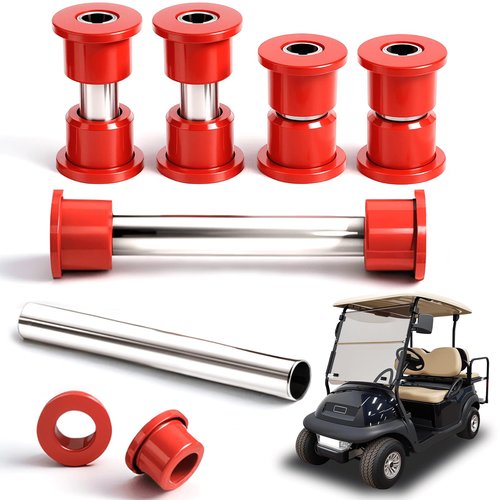 LEAPGOMAX Club Car Precedent Front Bushing Kit, Golf Cart Front Lower Leaf Spring & Upper A-Arm Polyurethane Bushings and Seamless Sleeves for 2004-Up Club Car Precedent, 2017-Up Tempo & Onward