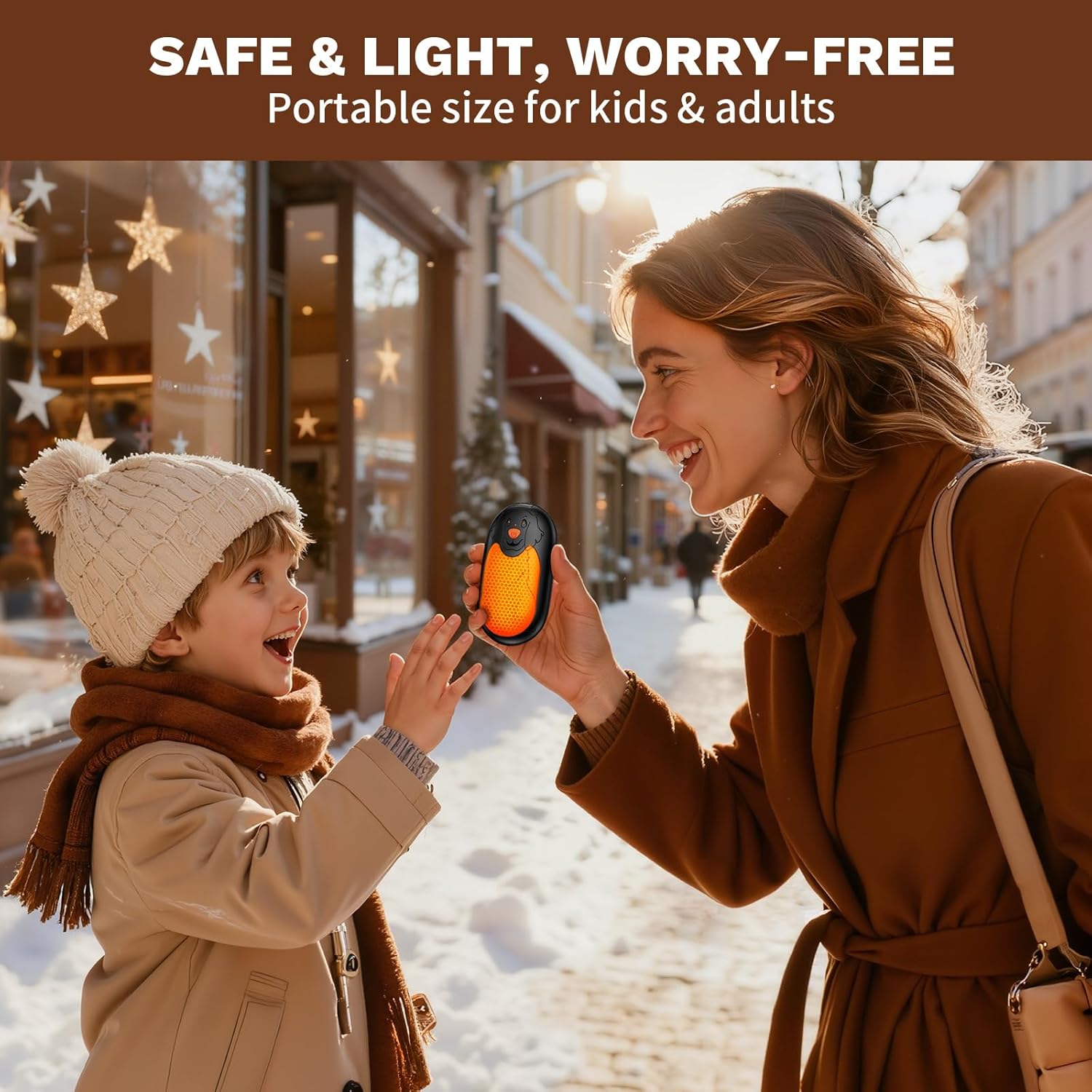 Rechargeable Hand Warmers by [Brand Name] - Magnetic Electric Design | 3-Level Temperature Control, 24-Hour Heating