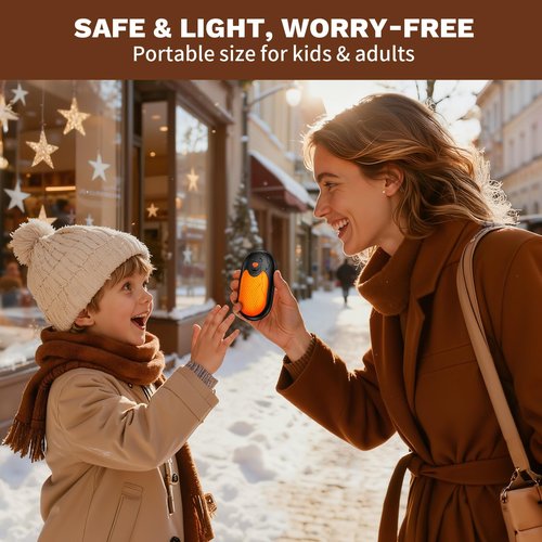 Hand Warmers Rechargeable 2 Pack, Pocket Hand Warmers with AI Control, 3-Temp Setting, 24 Hours Safe Heat, Electric Hand Warmers Fit Gloves for Skiing, Fishing, Hunting, Women Xmas Gifts (Green)