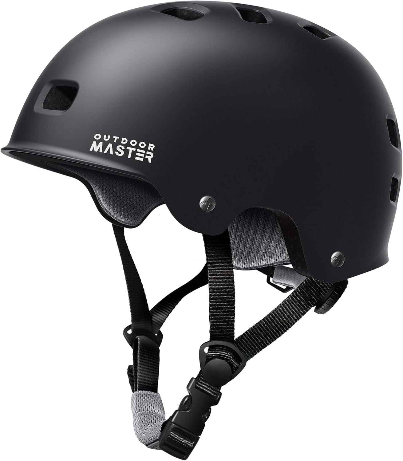 OutdoorMaster Skateboard Helmet - Multi-Sport Ventilation with Two Removable Liners | Kids, Youth & Adults