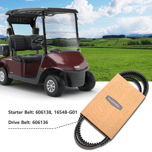 Tuntrol Starter/Generator & Drive Belt Kit fit for EZGO 2008+ RXV, TXT, Workhorse Golf Carts with Kawasaki engine, 606136 & 606138
