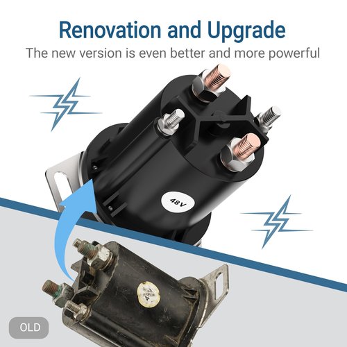 Mixopoly Golf Cart Solenoid Assembly 48V 4 Terminal 150A for EZGO RXV Electric 2016-up, Heavy Duty Starter Solenoid Replace OEM 649373 649371 624317 649374
