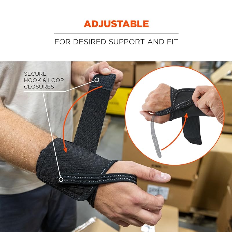 ProFlex 4000 Single Strap Wrist Support — Black, Medium, Right Hand (Variation: Black+M-Right)