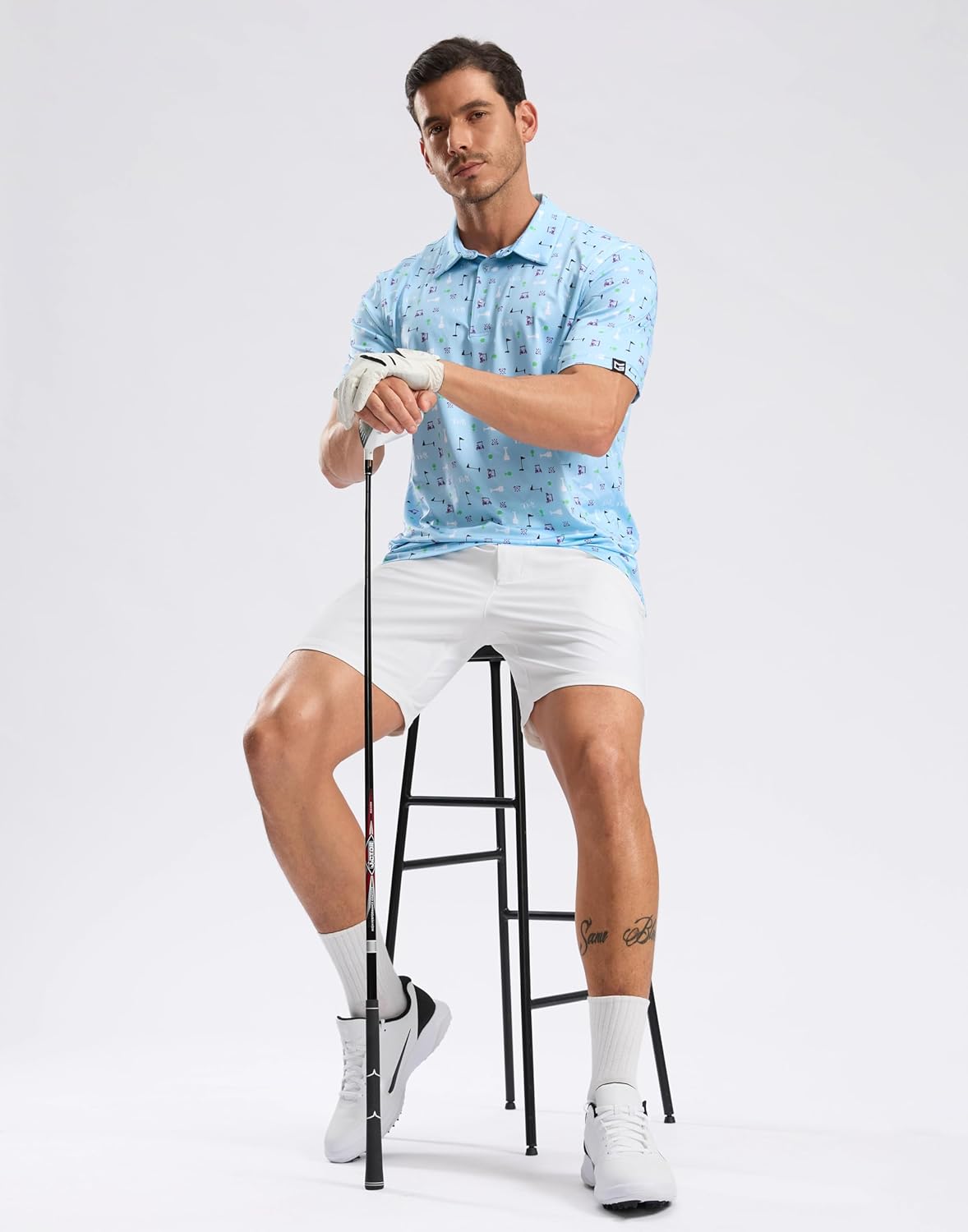 Skiennix Men's Golf Shirt - Short Sleeve Dry Fit Polo with Moisture-Wicking Fabric | Lightweight Casual Design