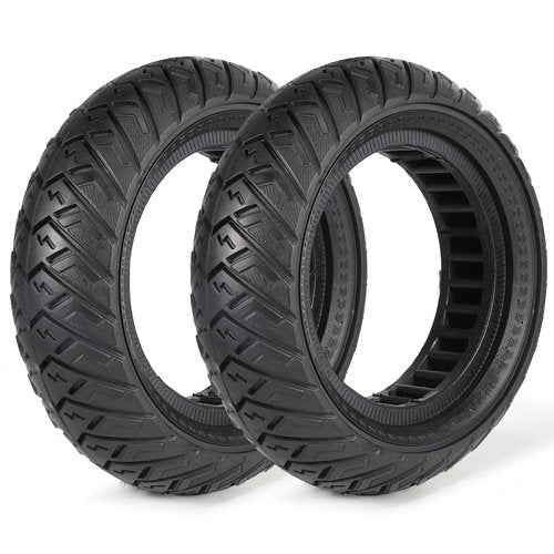 AVOKIN 10x3 Scooter Tire,2 Pack 255x80 Solid Rubber Scooter Tire 80/65-6 Replacement Tire Compatible with 10 Inch Electric Scooter Tyre Front or Rear