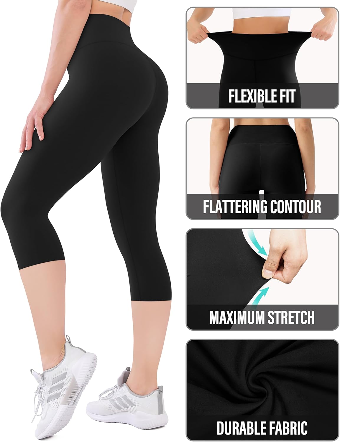 SUNCLOVE High Waisted Leggings - Buttery Soft Tummy Control Yoga Pants for Women | Perfect for Gym & Running