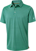 Skiennix Men's Golf Shirt - Moisture-Wicking Dry Fit Performance Polo | Short Sleeve Striped Design
