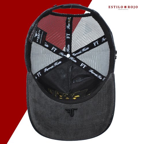 Ferreti Hats Los 3 Vicios FT86M Black Baseball Cap - Premium Rooster Hat for Men and Women, Black Snapback Hat, Ball Caps for Men for Any Occasion, Rooster Trucker Hat, Gorra para Hombre Ajustable