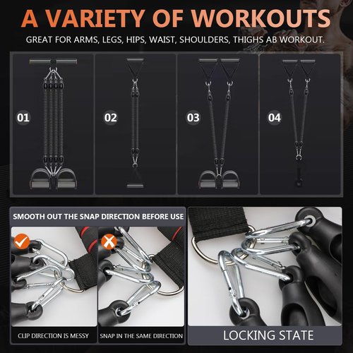 YOLUFER Pedal Resistance Band Elastic Puller Multifunctional Tension Rope Equipment for Indoor Fitness