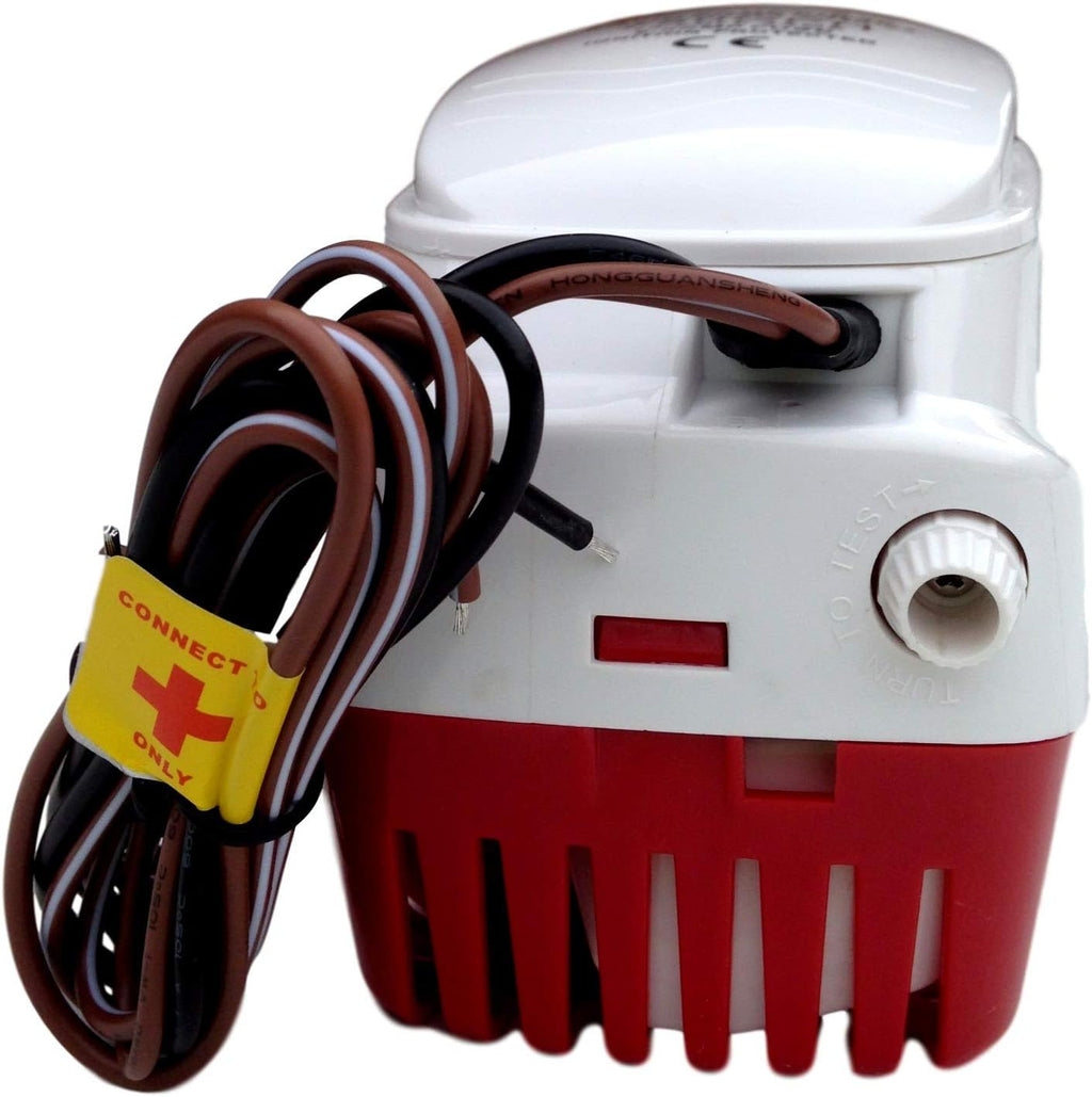 OASIS MARINE 1100 GPH Automatic Bilge Pump - Built-In Float Switch, Quiet Operation, Stainless Steel Shaft