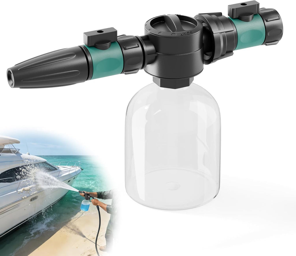 **Salt Remover Flush Kit by [Brand Name] | 500ml High Capacity Bottle - Dual Control Water & Soap Switch - 3 Spray Modes for Boats & Cars**