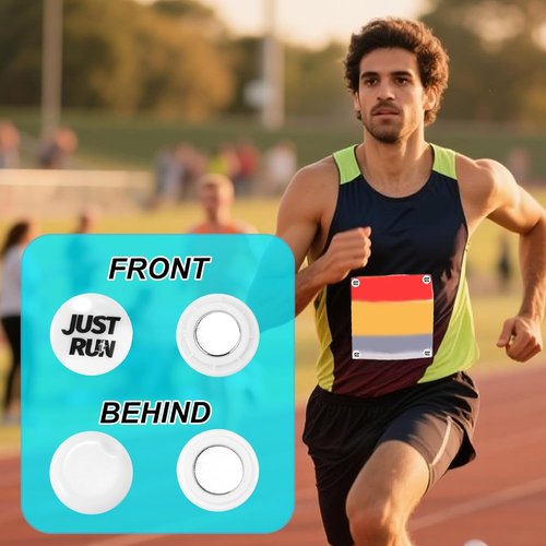 Magnetic Race Bib Clips by [Brand Name] - 4 Pairs of Durable Holders for Marathon Runners