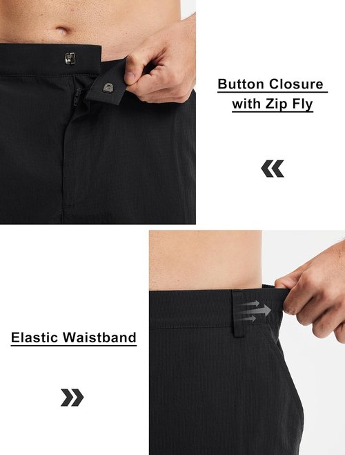 Libin Men's Hiking Cargo Shorts - Lightweight Quick-Dry Design with Zipper Pockets | Perfect for Golf, Work, and Fishing