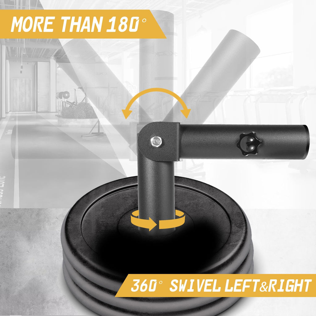 Lovind T Bar Row Landmine Attachment for 2" Olympic Bars,360 Degree landmine Base with Bar Protective Plastic Tube Sleeve for Home Gym Workout (T Bar Row Landmine Attachment)