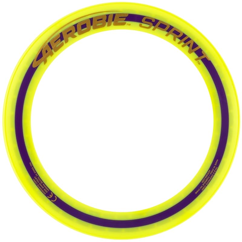 Aerobie Sprint Ring Flying Disc - 10 Inches, Yellow (Variation: Yellow Flying Disc)