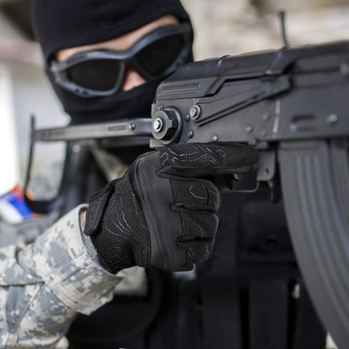 AXBXCX Touch Screen Tactical Gloves Men Full Finger Gloves Protection for Airsoft Paintball Driving Motorcycle Hiking Sports Black Small