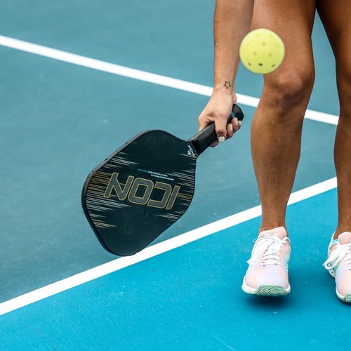 Diadem Icon v2 Pickleball Paddle | USAPA Approved | Carbon Fiber High Performance Paddle | Power, Control, Spin Friendly (Black, Standard)