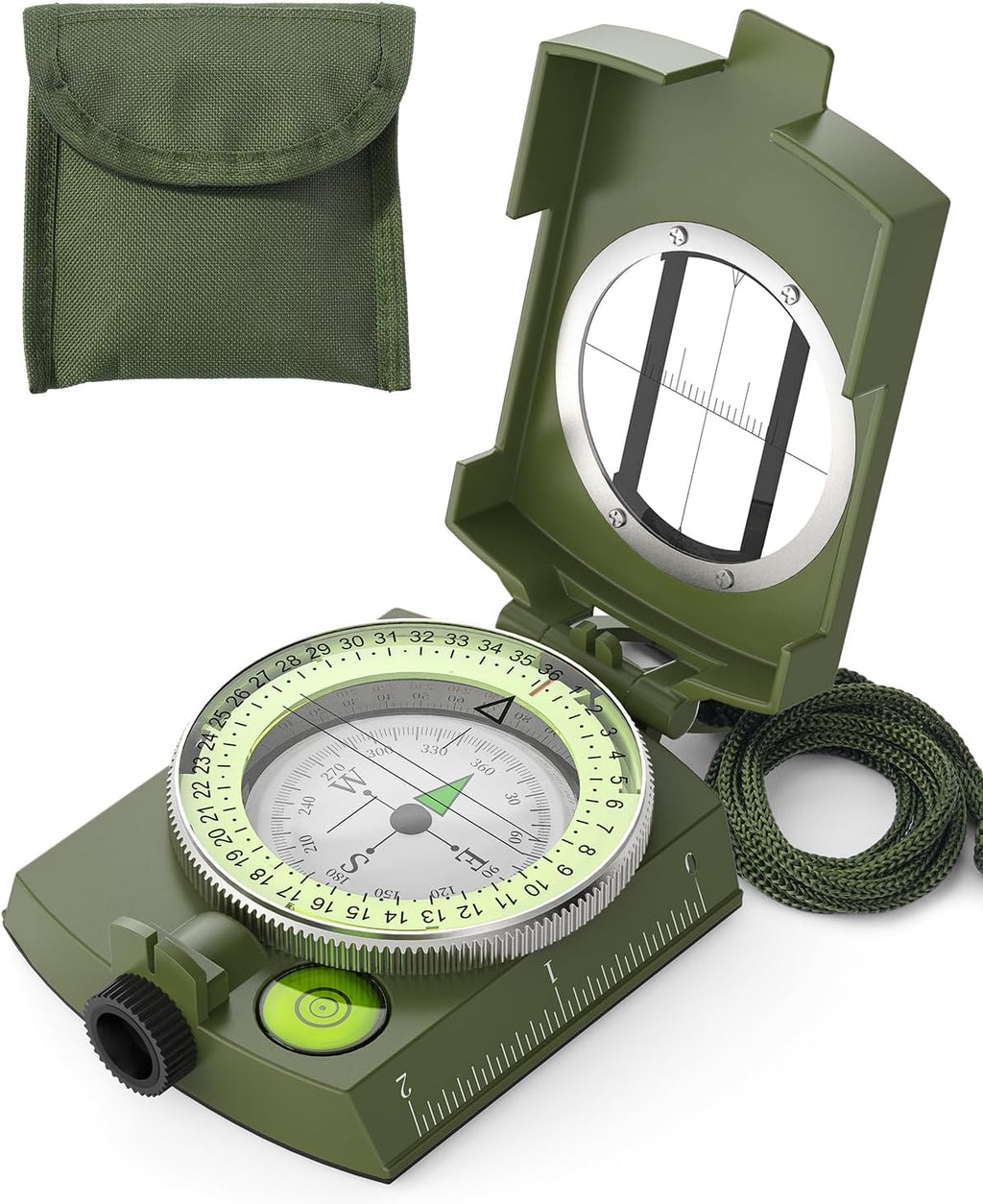 Sportneer Compass - Accurate, Durable, Lightweight Orienteering Tool | Glow in the Dark, Waterproof Hiking Essential