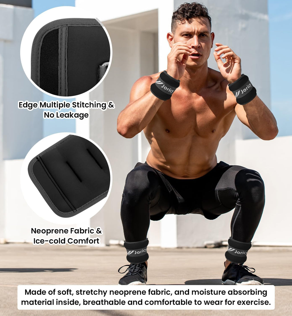 Skiennix Ankle Weights - Adjustable 1-20 LBS for Men & Women | Perfect for Fitness, Therapy & Workouts