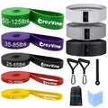 CroyVine Pull Up Bands Resistance Bands Set for Working Out,8 PC Long Exercise Bands & Fabric Booty Bands for Training Hip Thigh Glute Fitness,Home Workouts,Physical Therapy for Men Women