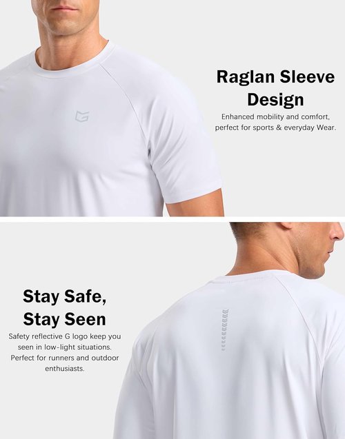 G Gradual Men's Athletic Workout T-Shirts - Moisture-Wicking Cooling Performance Tee | Short Sleeve for Gym & Tennis