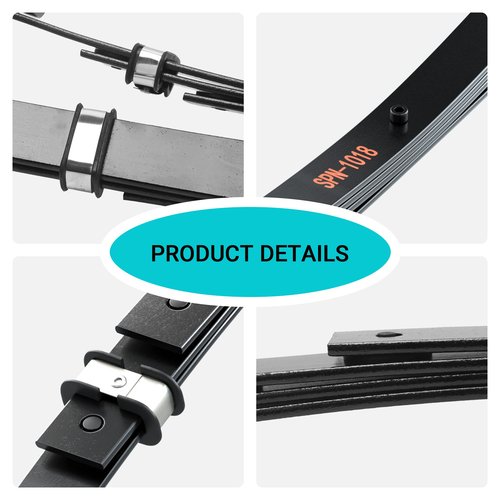 10L0L EZGO TXT Heavy Duty Rear Leaf Spring - Golf Cart 4-Leaf Leaf Spring with Bushings & Sleeves 1012303 74207-G02 72618-G01