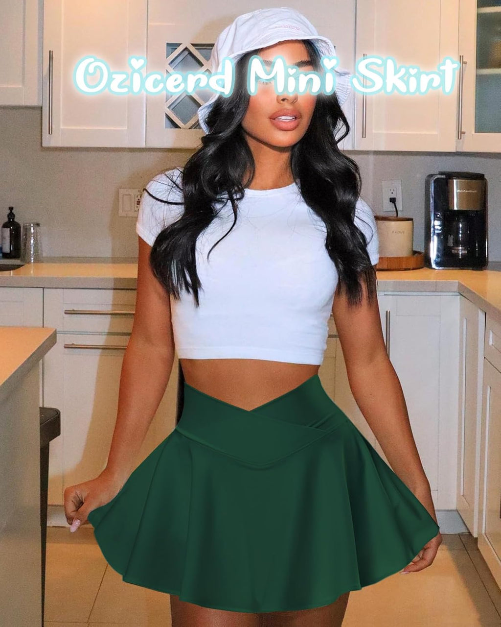 OZICERD Golf Skort - High Waisted Pleated Mini Skirt with Pockets for Tennis & Pickleball