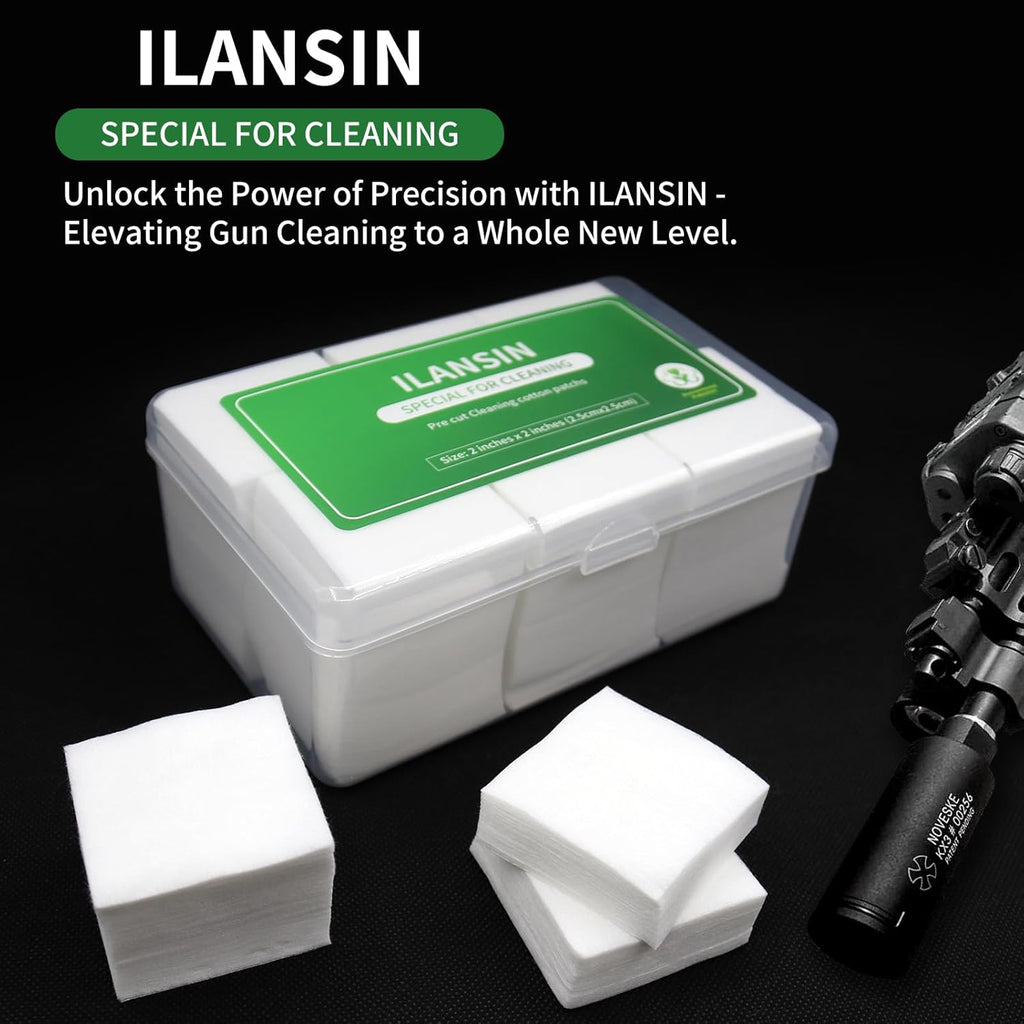 Skiennix Gun Cleaning Patches - 3000/1500 PCS Lint-Free Cloths with CLP Oil | 2"x2" for All Firearms