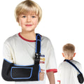 VISKONDA Kids Arm Sling,Mesh Medical Sling with Adjustable Shoulder Pad,Breathable Children Arm Support Shoulder Immobilizer Brace for Elbow,Wrist Injury,Torn Rotator Cuff,Post-Surgery(Black,Small)
