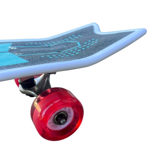Surfskate Kids Skateboard Surf Skate Trucks for Kids Front Caster Wheel Rotates Easily for Children Great Pumping Power Heavy Duty Trucks in Rear Graphics on Grip Tape 31” Long X 9” Wide