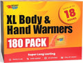 Large Hand & Body Warmers - Super Long Lasting Heat Up to 18 Hours - All-Natural, Odorless | Ideal for Body, Hands & Toes