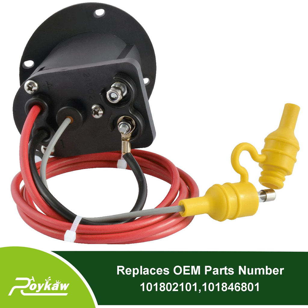 Roykaw 48 Volt Charger Receptacle with Fuse Assembly Replacement Compatible with Club Car DS 2000-up Electric Models, OEM# 101802101, 101796801, 101894901