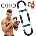 WARMOUNTS Twister Arm Trainer, 66-110lbs 3-Level Adjustable Chest Expander for Men & Women, Upper Body Workout Equipment for Chest, Shoulder & Biceps, Portable Spring Resistance Bar with Safety Sleeve