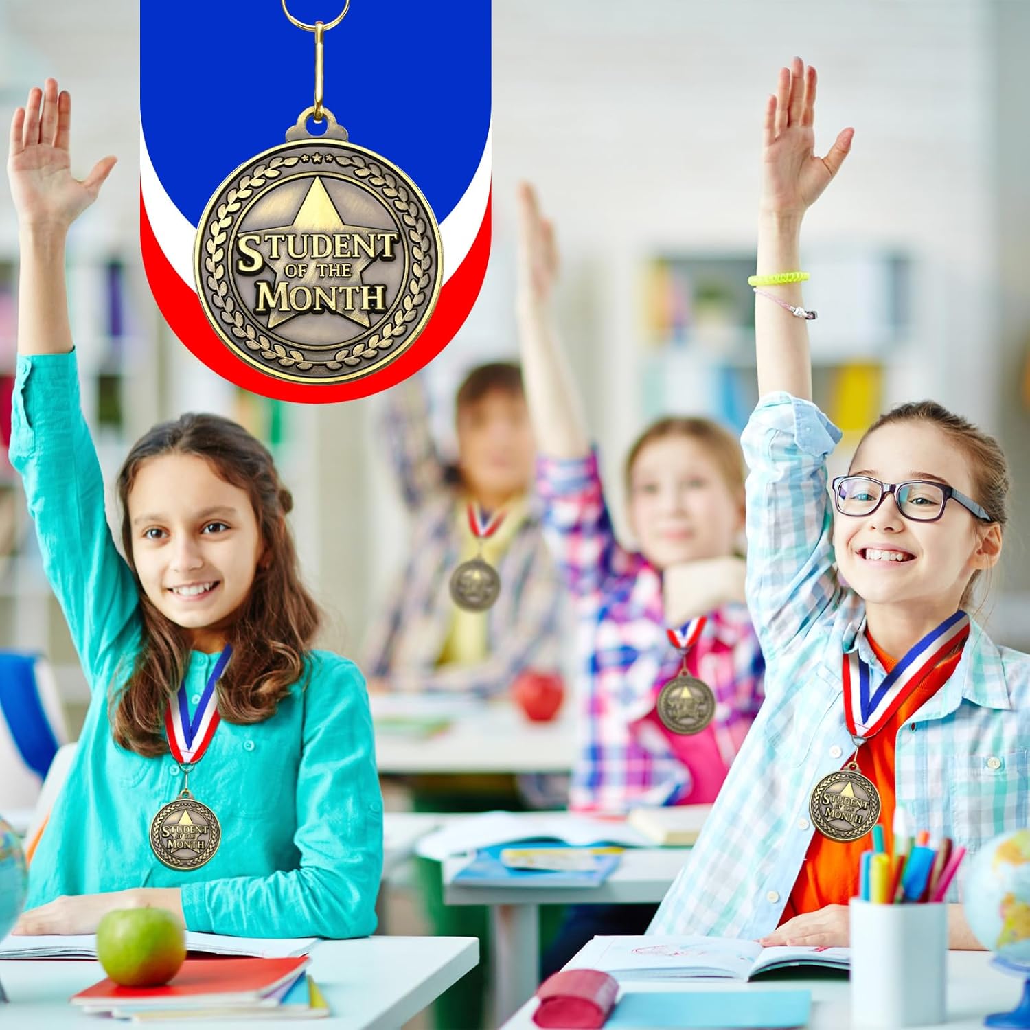 Quelay 100 Pcs Gold Winner Medals - 2 Inch Award Medals with Neck Ribbons for Sports Events