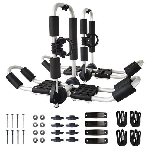Codinter J-Style 4-in-1 Roof Rack - Kayak, Canoe, Surfboard & Ski Board Carriers for SUV & Car