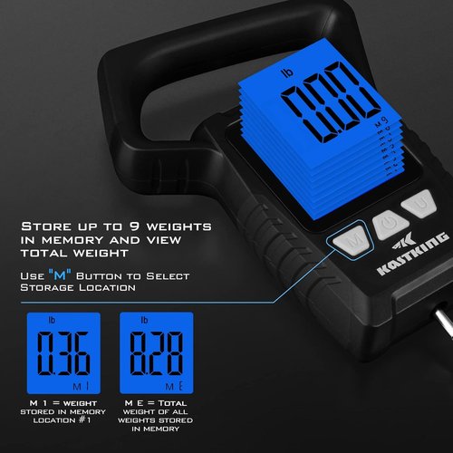 KastKing Fish Scale - Waterproof Digital Scale with 2.5” LCD Display | 110lb Capacity & Multi-Mode