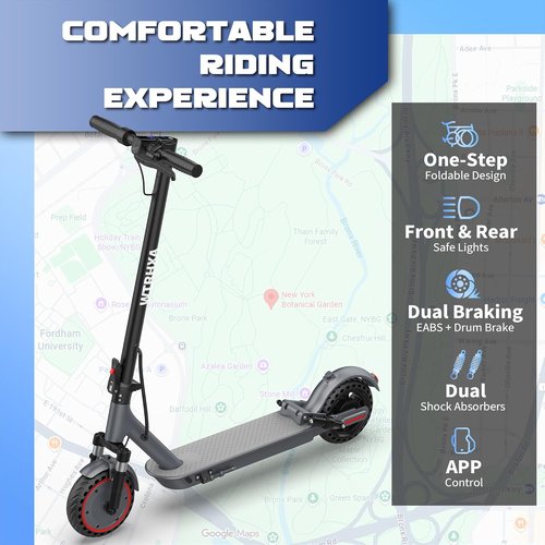 Electric Scooter - 350W/500W Motor with Dual Suspension | 19/22 MPH Speed, 23-31 Miles Range, 8.5"/10" Tires