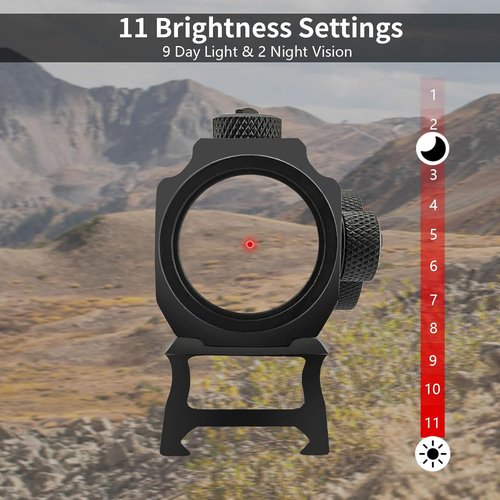 2MOA Red Dot Sight - Motion Awake Technology, 11 Brightness Levels, IPX7 Waterproof, 1000G Shockproof, 20mm Rail Mount