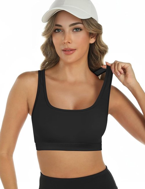 Buauty Sports Bras for Women - Medium Support Racerback Gym & Yoga Bra | 2 Pack Set