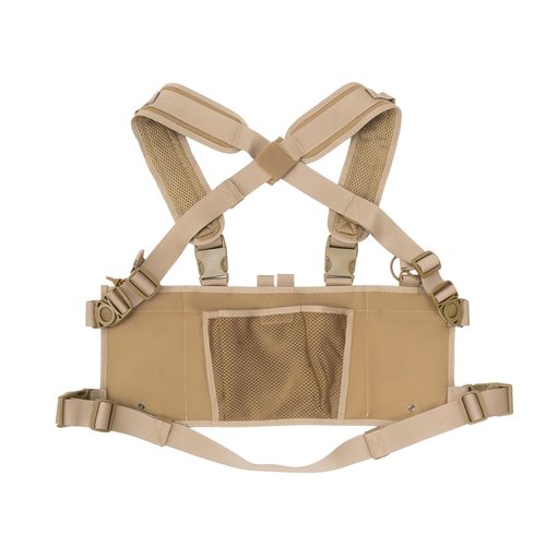 TACNEX Chest Rig with Removable Mag Pouches Customizable MOLLE Panel Modular Gear Carrier Harness (Brown)