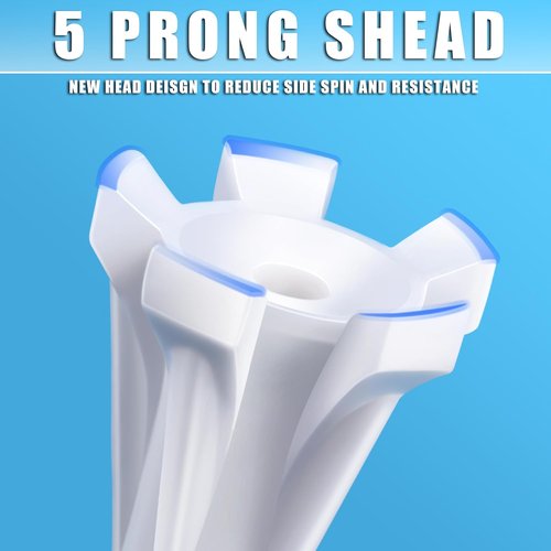 CHAMPKEY Advanced Golf Tees - 5-Prong Design for 50% Ball Contact Surface Optimization | 120 or 100 Pack