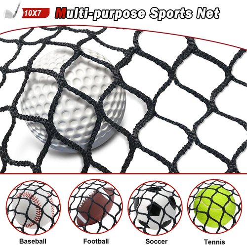 AOLIGEIJS Golf Net,Practice Net,Sports Netting,Sports Practice Barrier Net,Heavy Duty Ball Netting,DIY Ball Net for Golf, Baseball, Hockey, Soccer