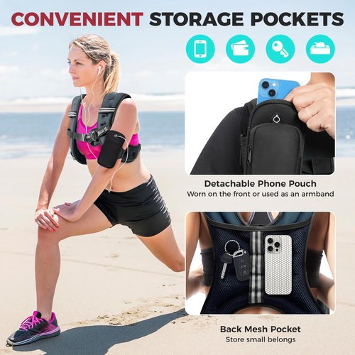 BAGAIL Comfort-Fit Weighted Vest for Women - Even Weight Distribution & No-Chafe Design | 5-30 lbs Options
