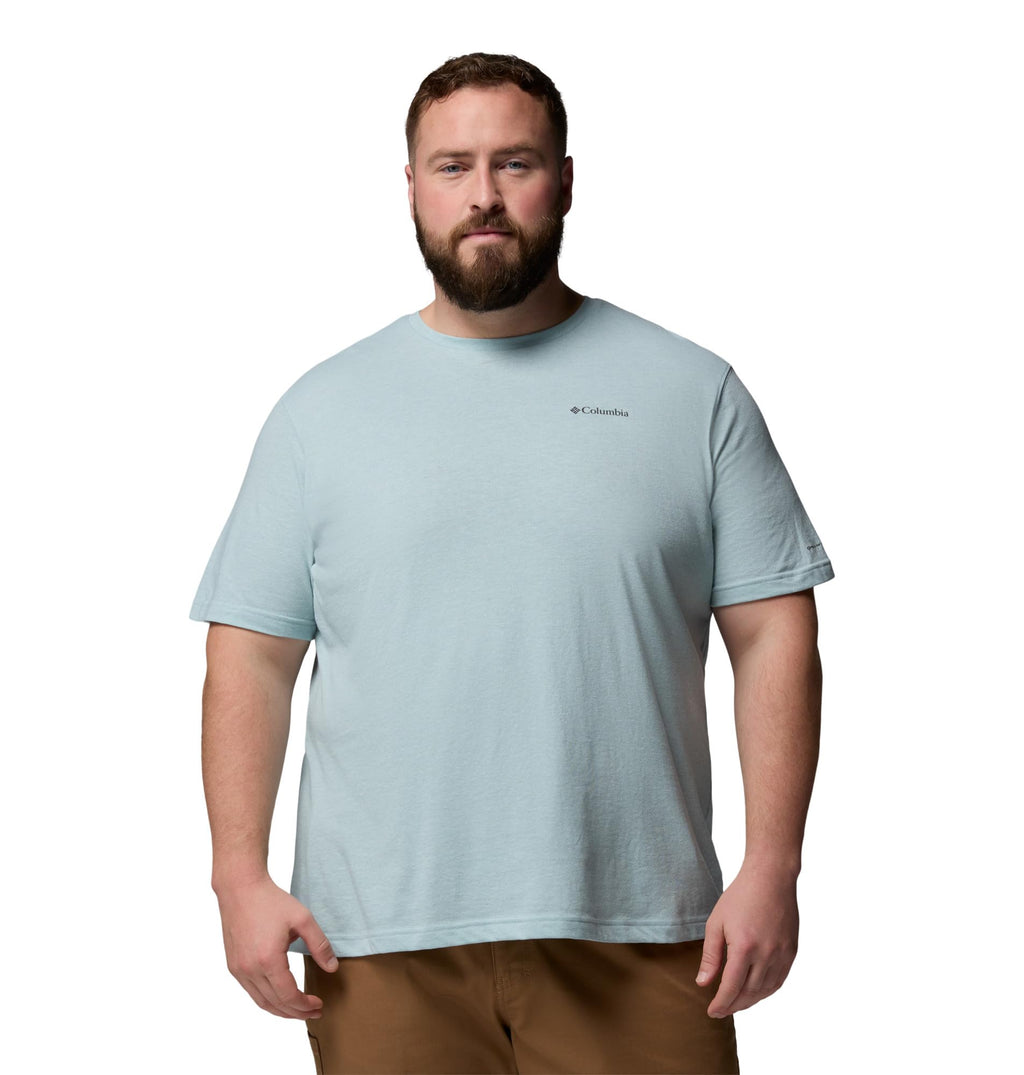 Columbia Men's Thistletown Hills Short Sleeve T-Shirt, Crushed Blue/Heather, 2X