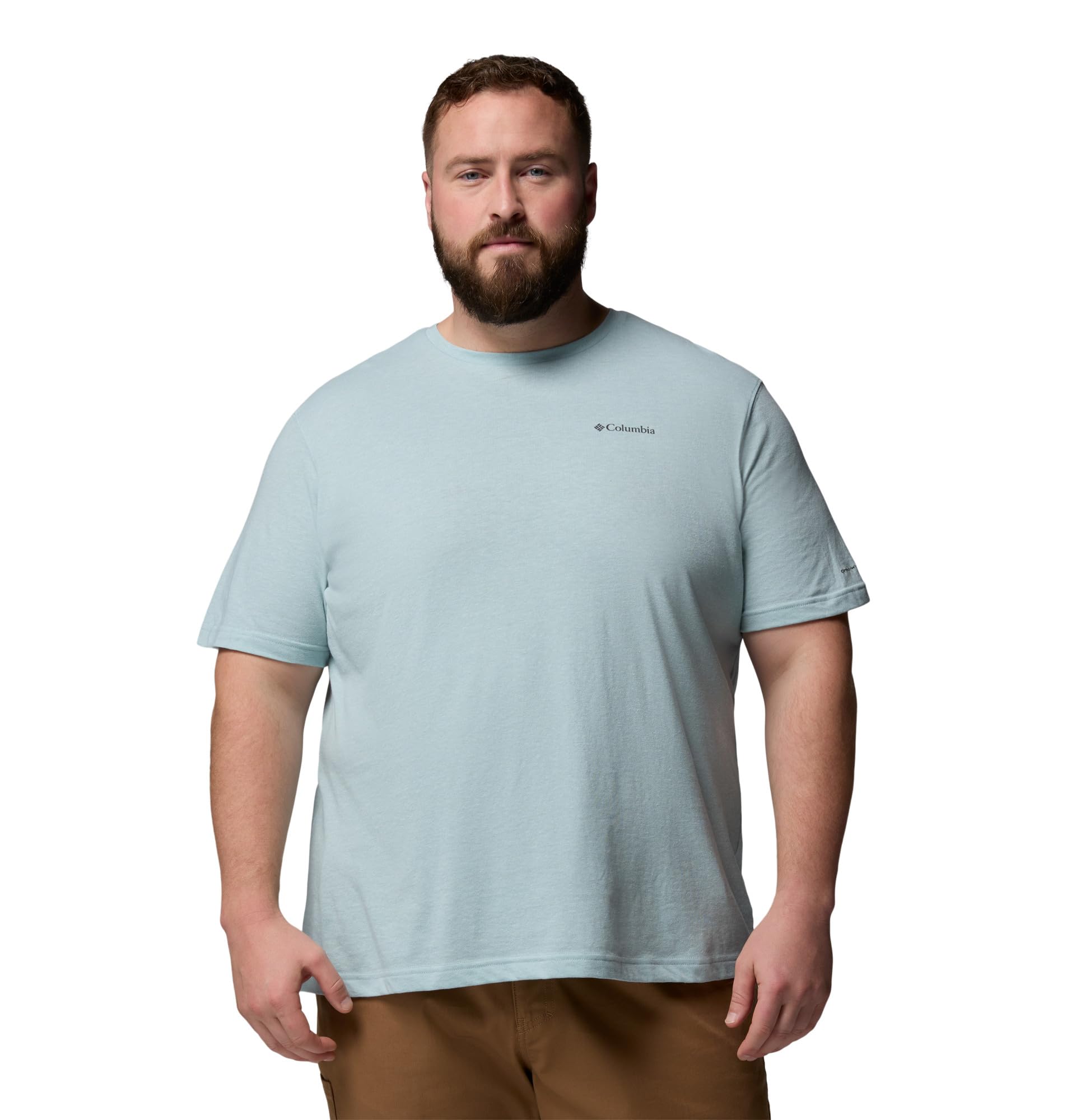Columbia Men's Thistletown Hills Short Sleeve T-Shirt, Crushed Blue/Heather, 2X