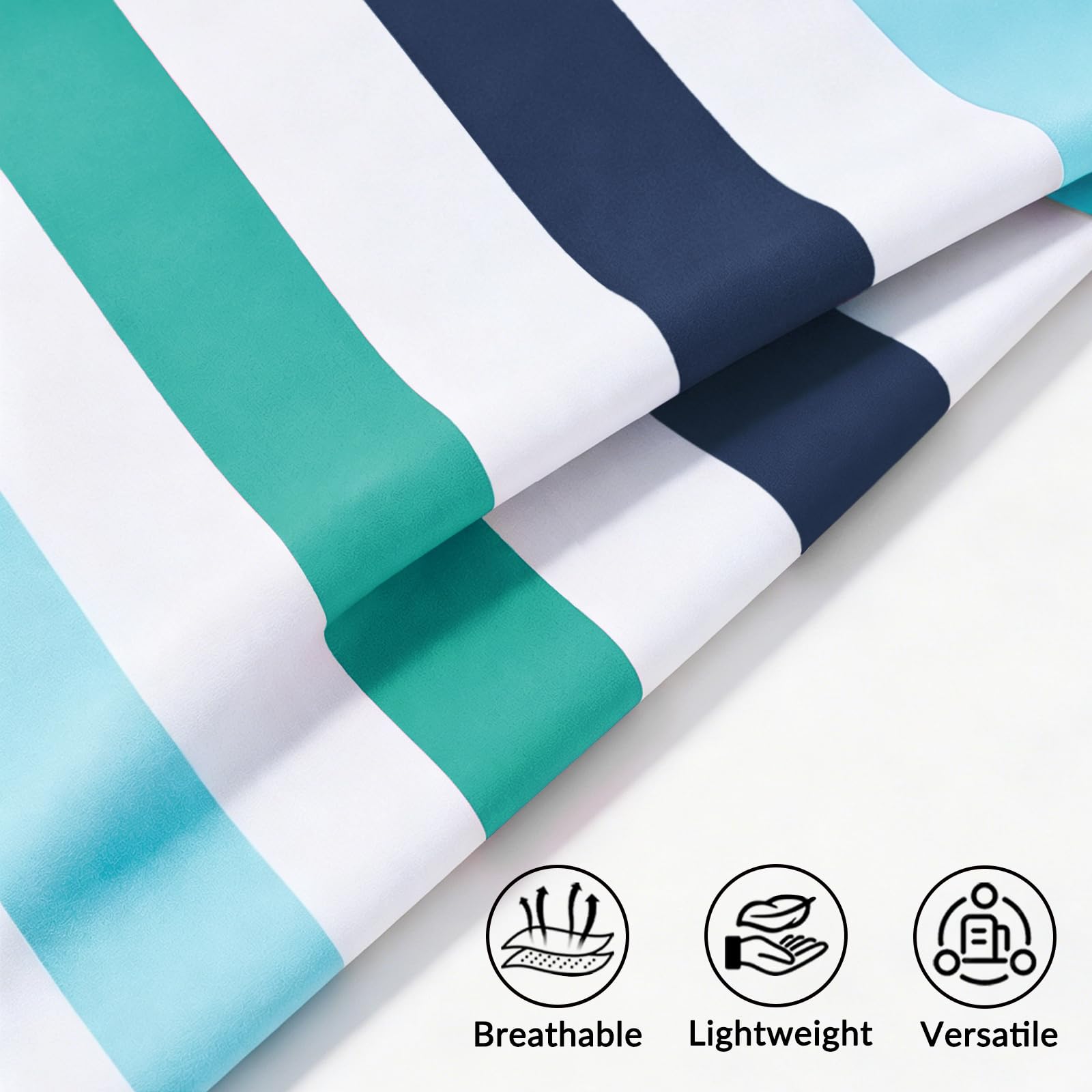 Exclusivo Mezcla 2 Pack Microfiber Quick Dry Beach Towels, Large Lightweight Sandfree Pool Towels for Swimming Camping Travel with Bag (Green and Purple, 30x60 Inches)