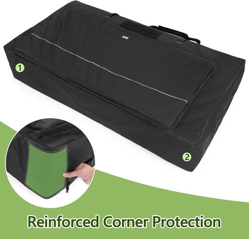 GOBUROS Cornhole Carrying Case - Fits Regulation Size Boards with Padded Shoulder Strap & Sandbag Pockets
