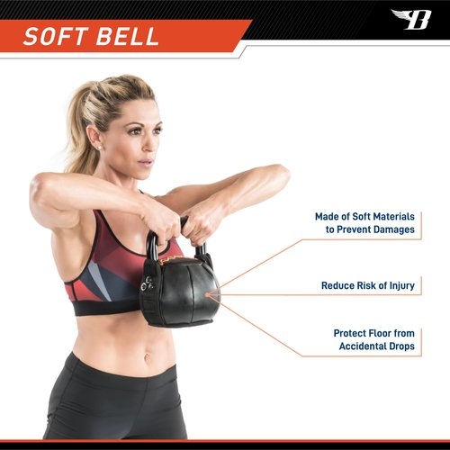 Bionic Body by Kim Lyons Soft Kettlebell 35 lb – Ergonomic Handle for Strength, Conditioning, Core & Full-Body Workouts, Home Gym, HIIT & Functional Fitness
